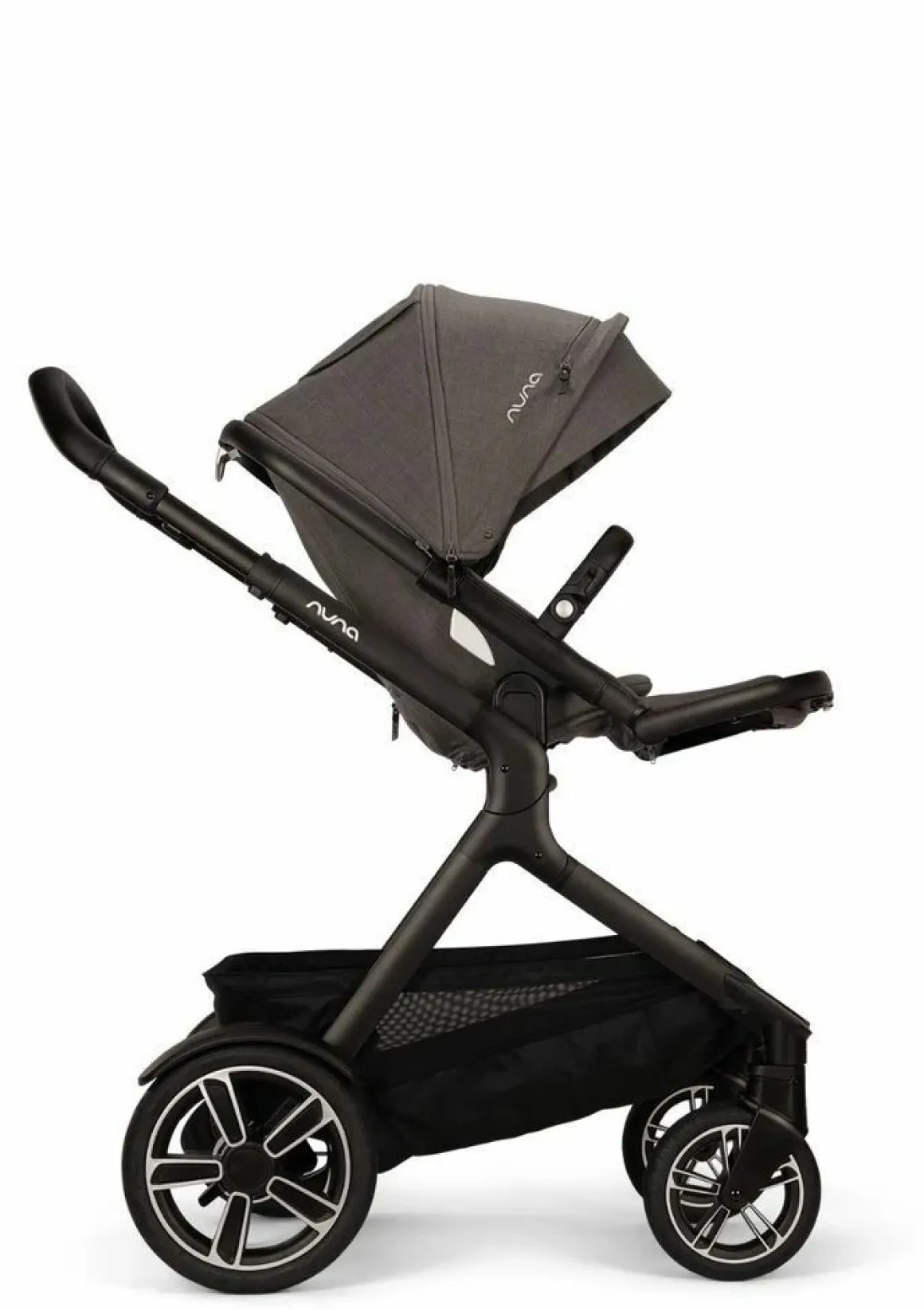 Nuna Kinderwagen 3 in 1 DEMI™ next Thunder + Autostoel Cloud T I Size + Cybex Draaibare Base T