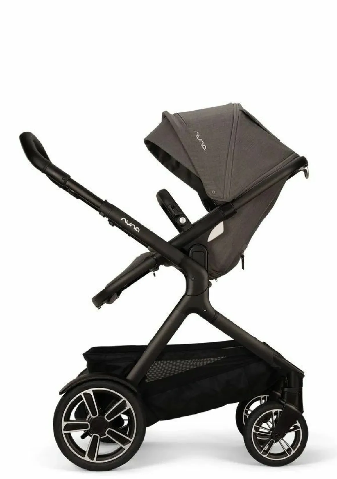 Nuna Kinderwagen 3 in 1 DEMI™ next Thunder + Autostoel Cloud T I Size + Cybex Draaibare Base T