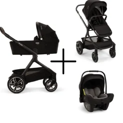 Nuna Kinderwagen 3 in 1 DEMI™ next Caviar + Autostoel PIPA™ next