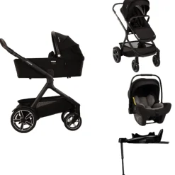 Nuna Kinderwagen 4 in 1 DEMI™ next Caviar + Autostoel PIPA™ next + Nuna 360° base
