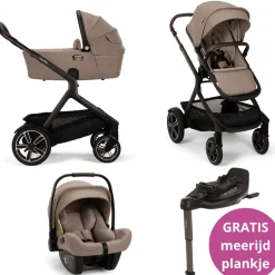 Nuna Kinderwagen 3 in 1 DEMI™ next Cedar + Autostoel PIPA™ next + Nuna Base CURV
