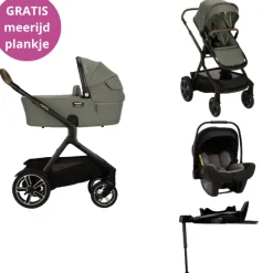 Nuna Kinderwagen 3 in 1 DEMI™ next Pine + Autostoel PIPA™ next + Nuna 360° base
