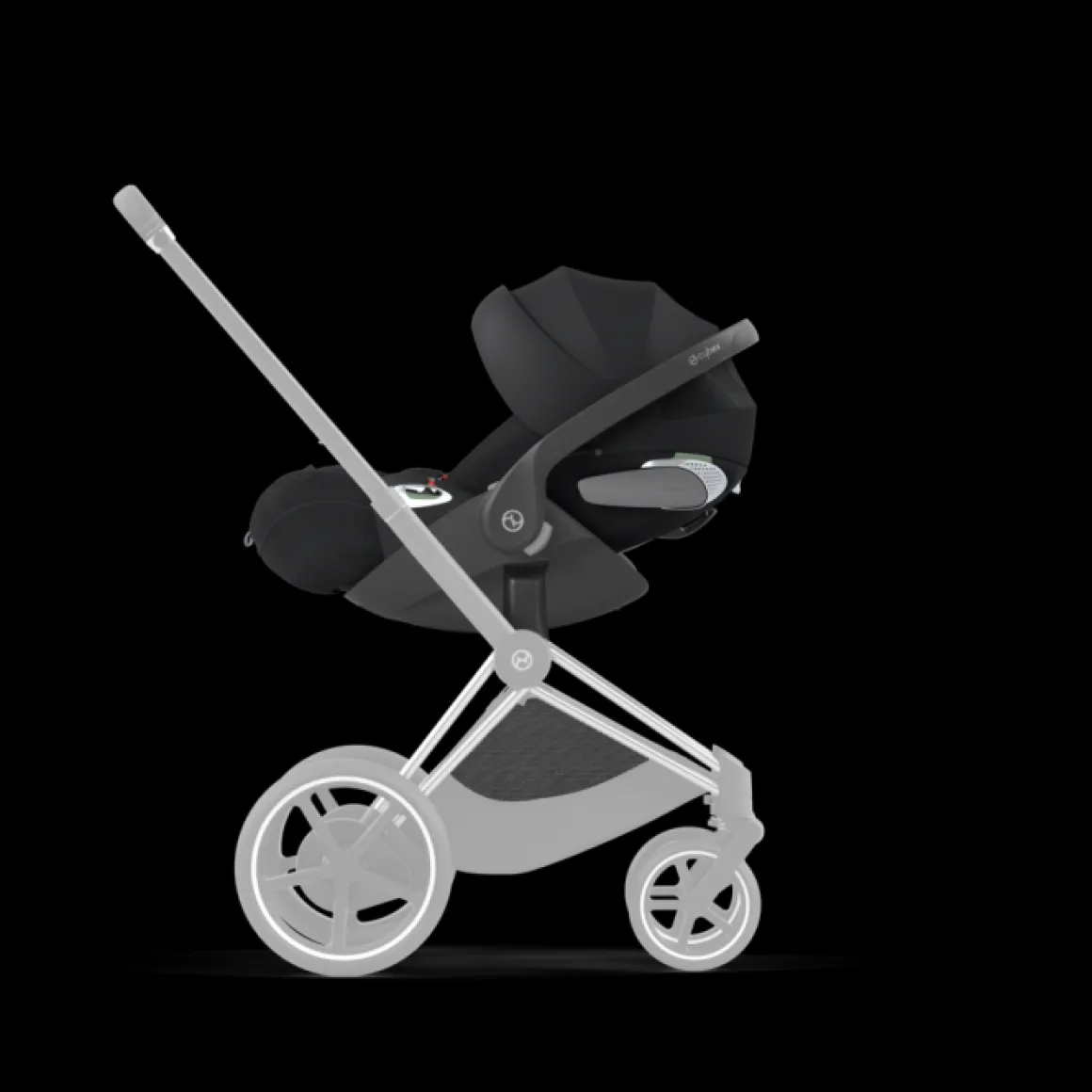 Nuna Kinderwagen 3 in 1 DEMI™ next Caviar + Autostoel Cloud T I Size + Cybex Draaibare Base T