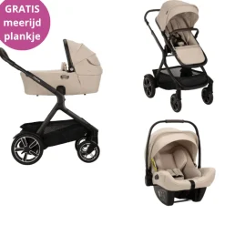 Nuna Kinderwagen 3 in 1 DEMI™ next Biscotti + Autostoel PIPA™ next