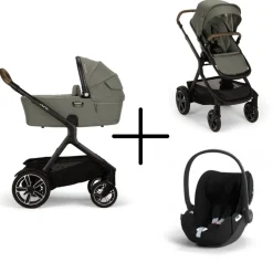 Nuna Kinderwagen 3 in 1 DEMI™ next Pine + Autostoel Cloud T I Size