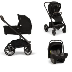 Nuna Kinderwagen 3 in 1 MIXX™ next Caviar + Autostoel PIPA™ next