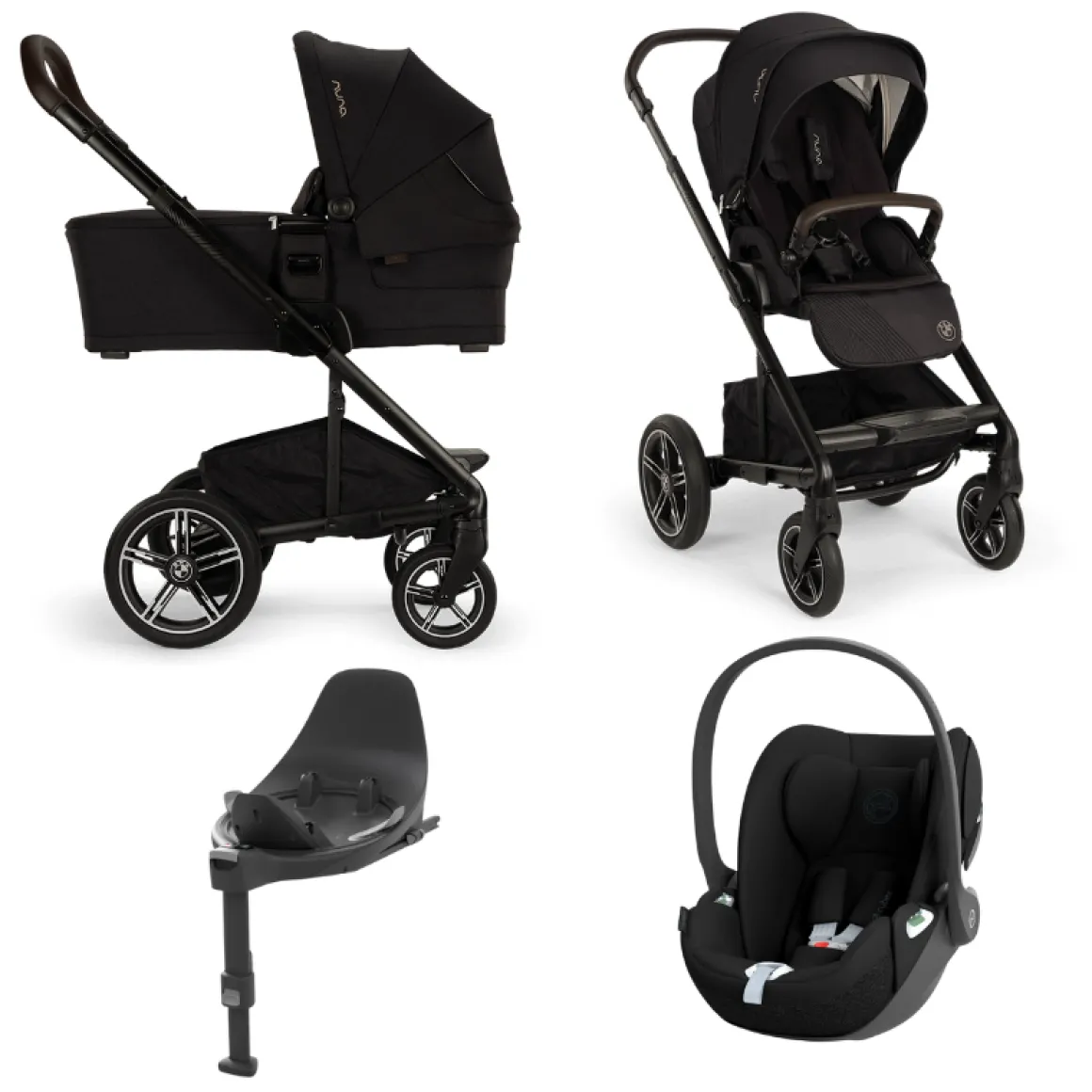 Nuna Kinderwagen 3 in 1 MIXX™ next BMW Element + Autostoel Cloud T I Size + Cybex Draaibare Base T