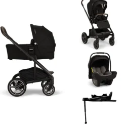 Nuna Kinderwagen 4 in 1 MIXX™ next Caviar + Autostoel PIPA™ next + Nuna 360° base