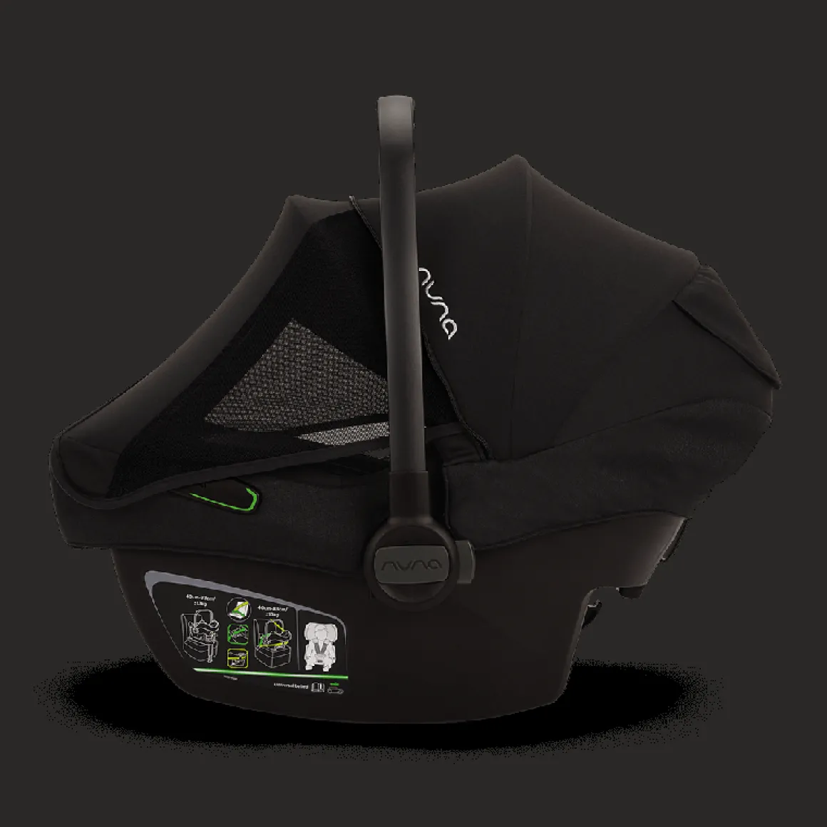 Nuna Kinderwagen 4 in 1 MIXX™ next Caviar + Autostoel PIPA™ next + Nuna 360° base