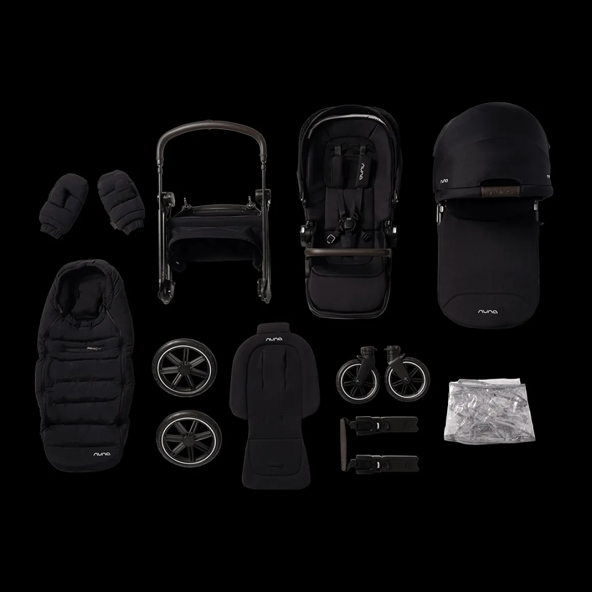 Nuna TRIV™ lx Kinderwagen 3 in 1 Caviar + Autostoel PIPA™ next + Isofix 360° Base Next