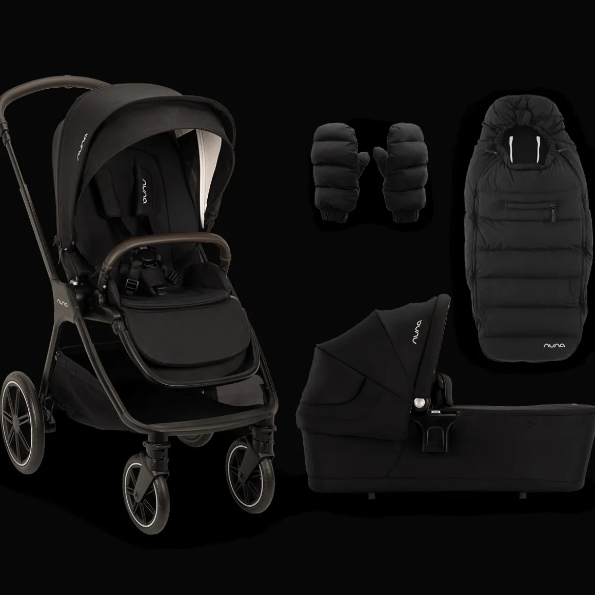 Nuna TRIV™ lx Kinderwagen 3 in 1 Caviar + Autostoel PIPA™ next + Isofix 360° Base Next