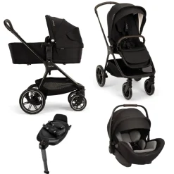 Nuna TRIV™ lx Kinderwagen 3 in 1 Caviar + Autostoel ARRA™ flex + Isofix 360° Base Next