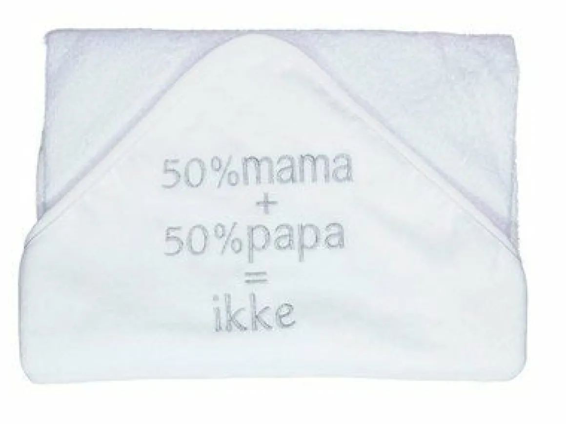 Petit Villain Badcape 50% Mama + 50% Papa = Ikke Wit