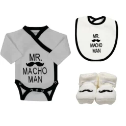 Petit Villain Kleding Set Mr. Macho 3-Delig