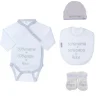 Petit Villain Kleding Set 50% Mama 50% Papa 4-Delig
