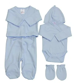Petit Villain Newborn Giftset 5 delig Blauw