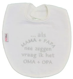 Petit Villain Slab Als Mama + Papa Nee Zeggen Wit/Grijs