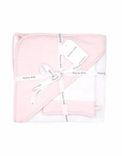 Poetree Kids Badcape & Washandje Chevron Light Pink