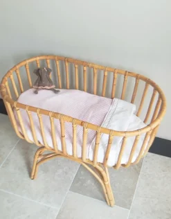 Poetree Kids Ledikant Laken Chevron Light Pink (110x140cm)