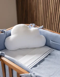 Poetree Kids Ledikant Laken Chevron Denim Blue (110x140cm)