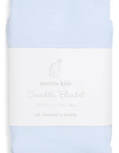 Poetree Kids Swaddle Doek Licht Blauw 120x120cm