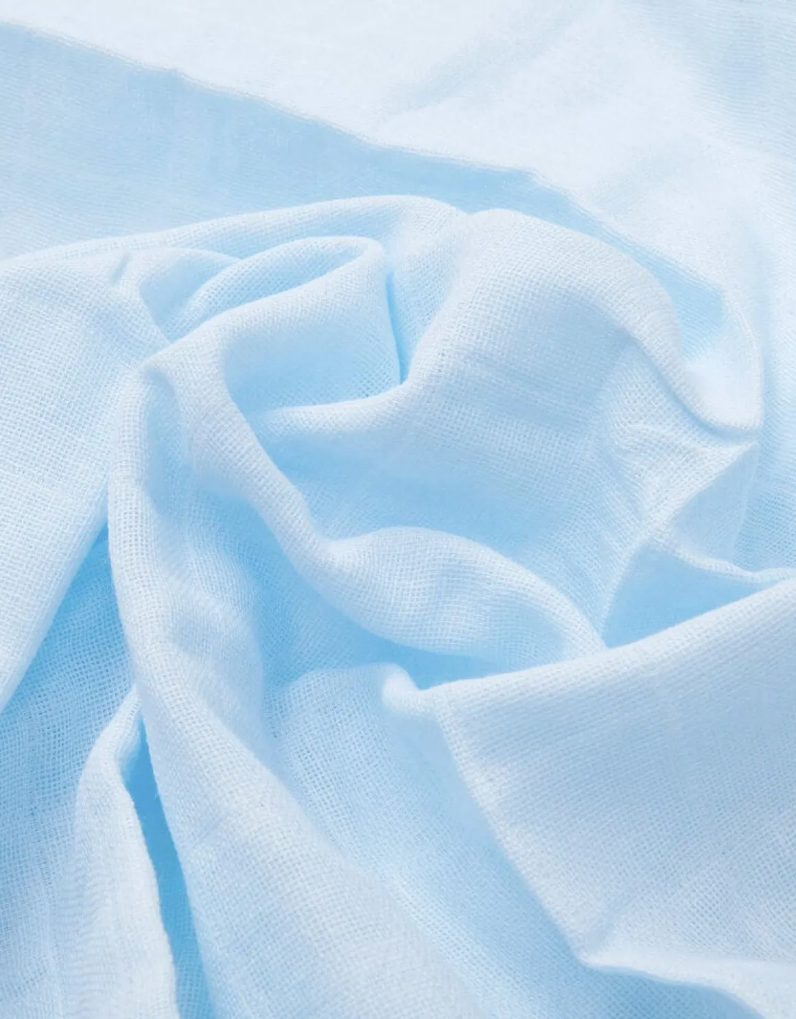 Poetree Kids Tetra Hydrofiele Doekjes Licht Blauw & Wit 60x60cm