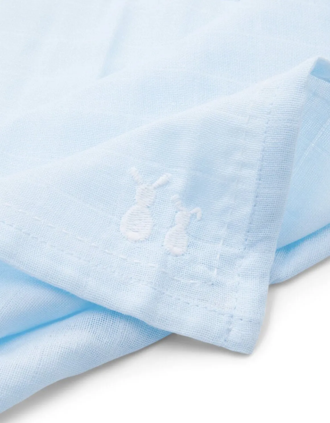 Poetree Kids Tetra Hydrofiele Doekjes Licht Blauw & Wit 60x60cm