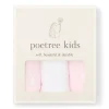 Poetree Kids Tetra Hydrofiele Doekjes Licht Roze & Wit 60x60cm