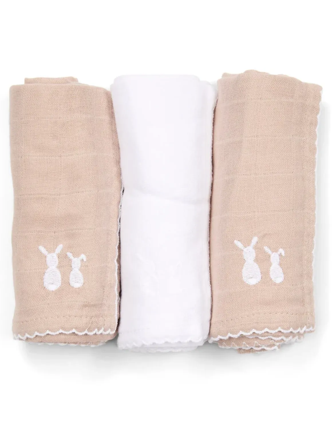 Poetree Kids Tetra Hydrofiele Doekjes Camel & White 60x60cm