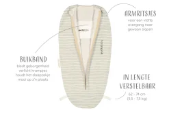 Puckababy Inbakerslaapzak Mini 3/6 M Cotton Green Stripes