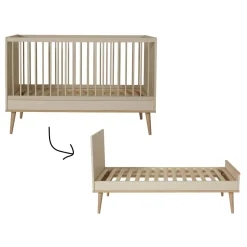 Quax Meegroei Ledikant Flow Clay & Oak 70 x 140 cm