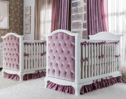 Romina Cleopatra Baby Bed Solid White Velvet