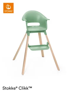 Stokke® Clikk™ Kinderstoel Clover Green + Reistas