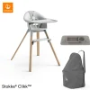 Stokke® Clikk™ Kinderstoel Cloud Grey + Reistas