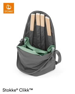 Stokke® Clikk™ Kinderstoel Cloud Grey + Reistas