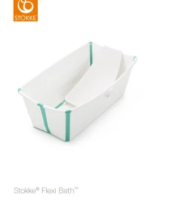 Stokke® Flexi Bath™ White Aqua + Stokke® Flexi Bath® Newborn Support