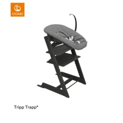 Stokke® Kinderstoel Tripp Trapp® Terracotta + Newborn Set™ Anthracite + Baby Set™ Terracotta + Tray™