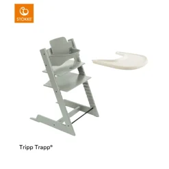 Stokke® Kinderstoel Tripp Trapp® Glacier Green + Baby Set™ + Stokke Tray
