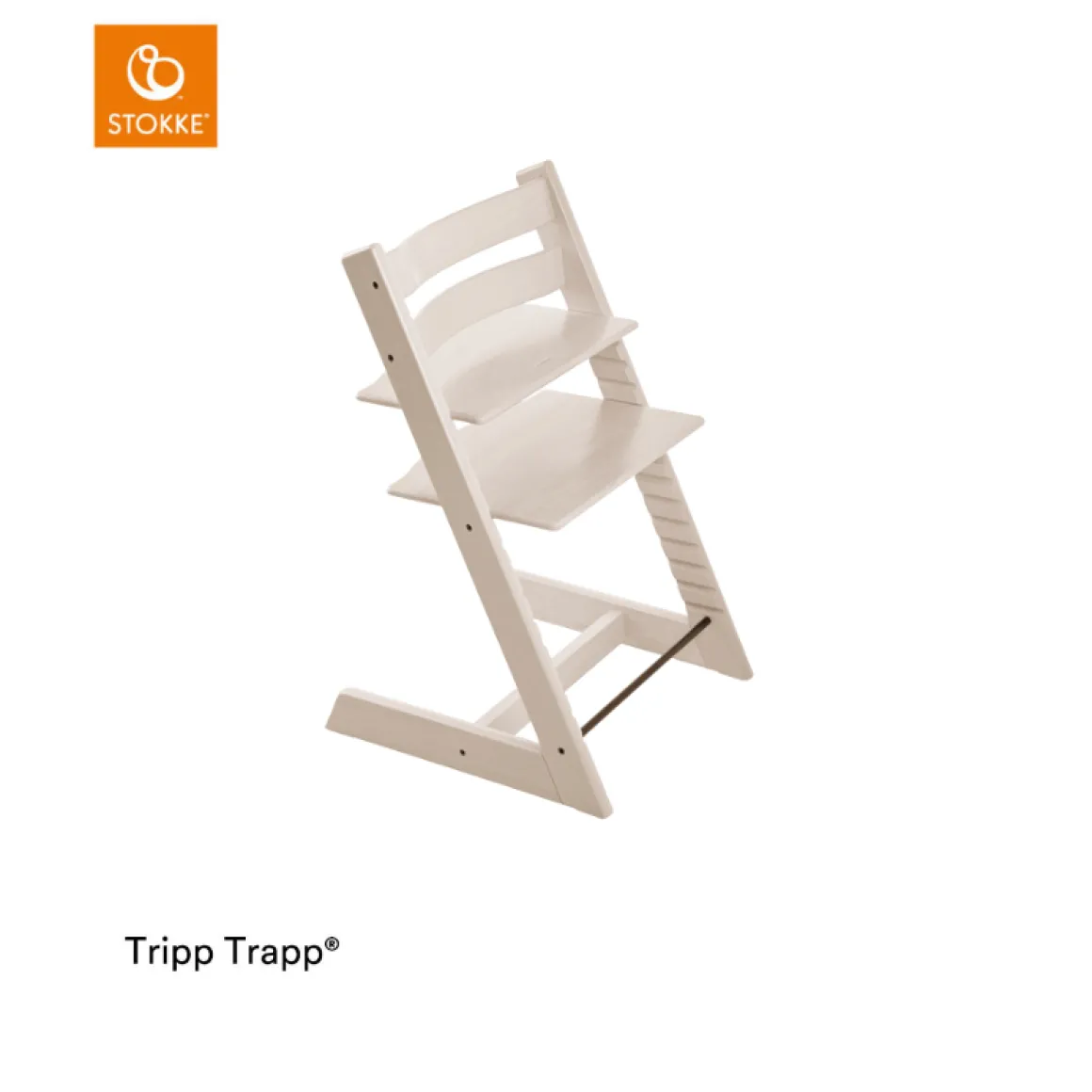 Stokke® Kinderstoel Tripp Trapp® White Wash + Stokke® Tripp Trapp® Baby Set² White