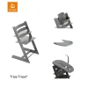Stokke® Kinderstoel Tripp Trapp® Storm Grey + Newborn Set™ Anthracite + Baby Set™ Storm Grey + Tray™