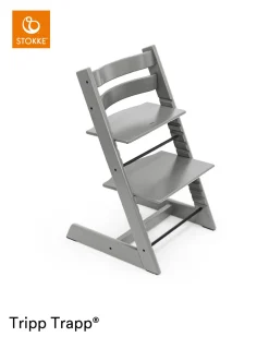 Stokke® Kinderstoel Tripp Trapp® Storm Grey + Newborn Set™ Anthracite + Baby Set™ Storm Grey + Tray™