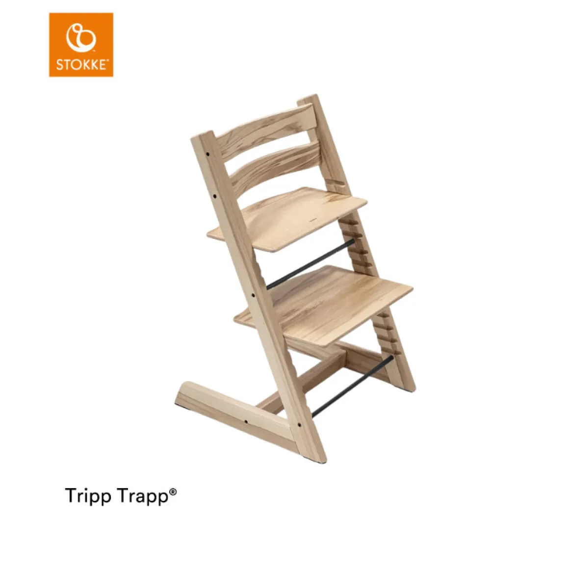 Stokke® Kinderstoel Tripp Trapp® Wild Wood + Newborn Set™ + Baby Set™ Natural + Tray™