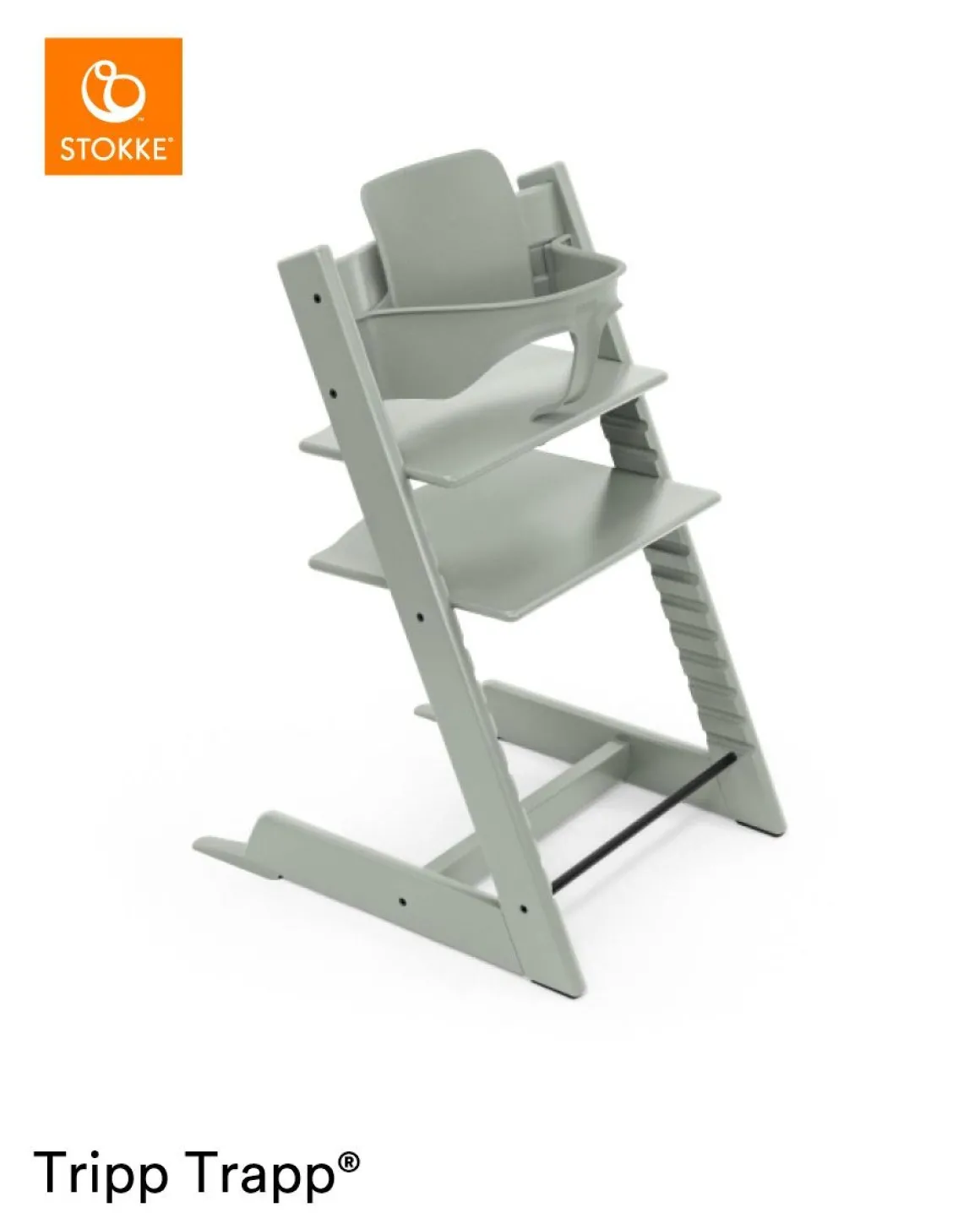 Stokke® Kinderstoel Tripp Trapp® Glacier Green + Stokke® Tripp Trapp® Baby Set² Glacier Green