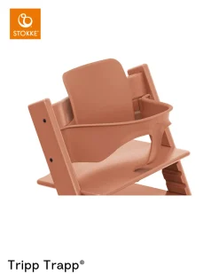 Stokke® Kinderstoel Tripp Trapp® Terracotta + Baby Set + Tray White