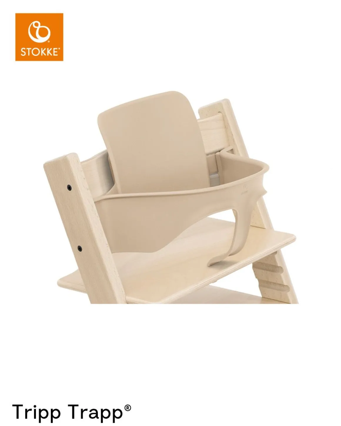 Stokke® Kinderstoel Tripp Trapp® Wild Wood + Newborn Set™ Anthracite + Baby Set™ Natural + Tray™