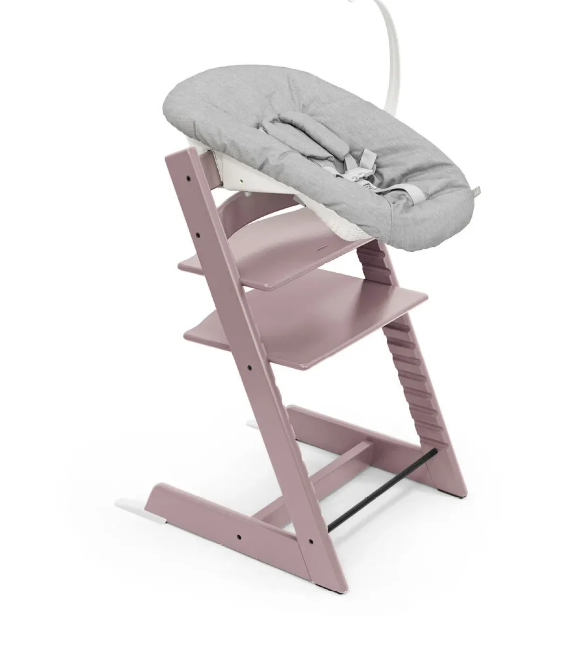 Stokke® Kinderstoel Tripp Trapp® Heather Mauve + Newborn Set™ + Baby Set Heather Mauve™ + Tray™