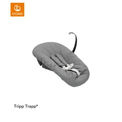 Stokke® Kinderstoel Tripp Trapp® Vanilla White + Newborn Set™ Anthracite + Baby Set™ Vanilla White + Tray™
