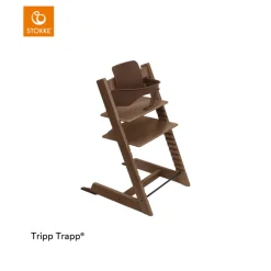Stokke® Kinderstoel Tripp Trapp® Warm Brown + Baby Set + Tray Black