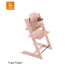 Stokke® Kinderstoel Tripp Trapp® Serene Pink + Stokke® Tripp Trapp® Baby Set² Serene Pink