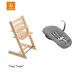 Stokke® Kinderstoel Tripp Trapp® Natural + Anthracite Newborn Set